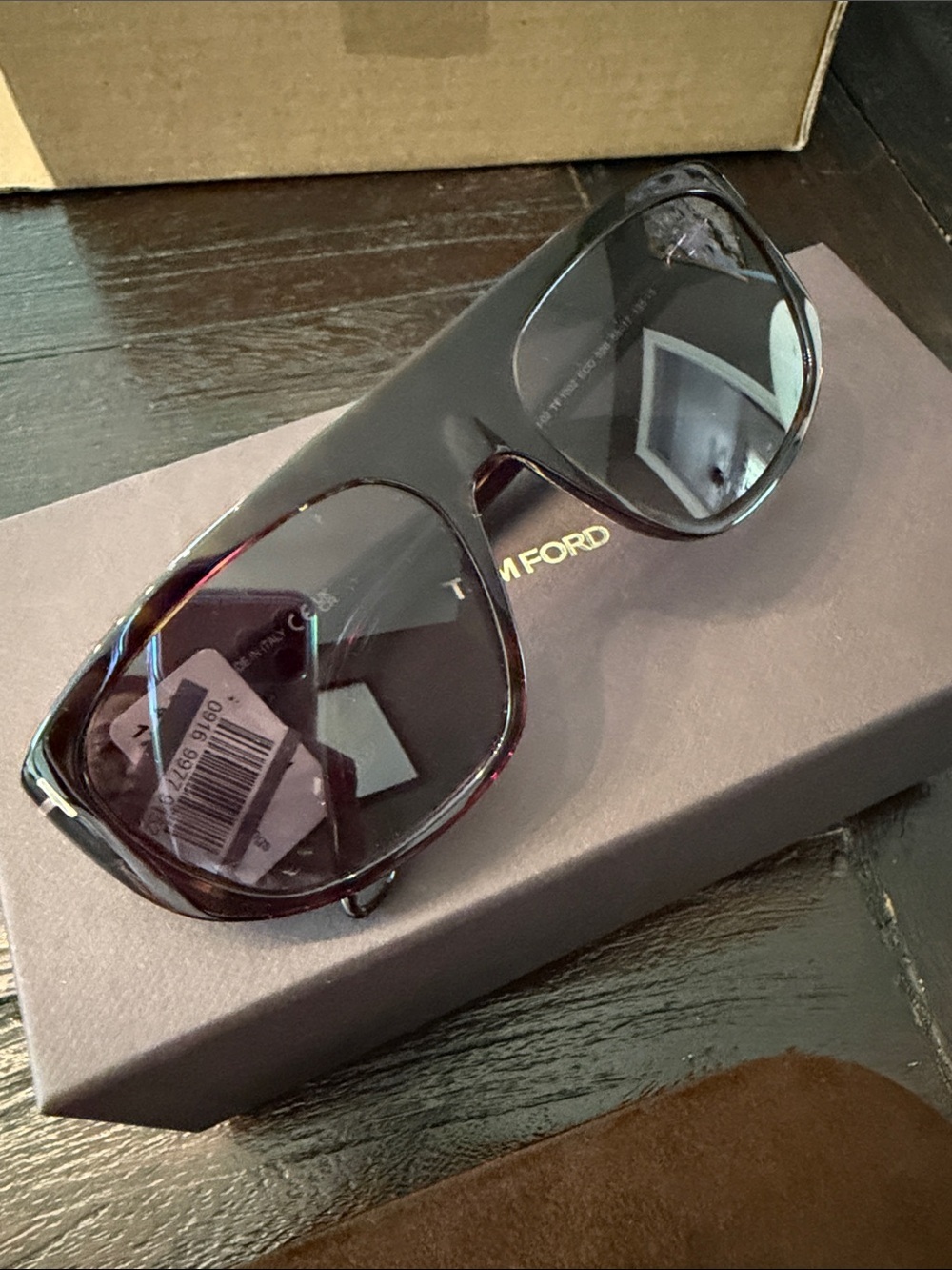 BNWT TOM FORD EDWARD-02 TF1002 58mm Pilot Sunglasses - Picture 5 of 10